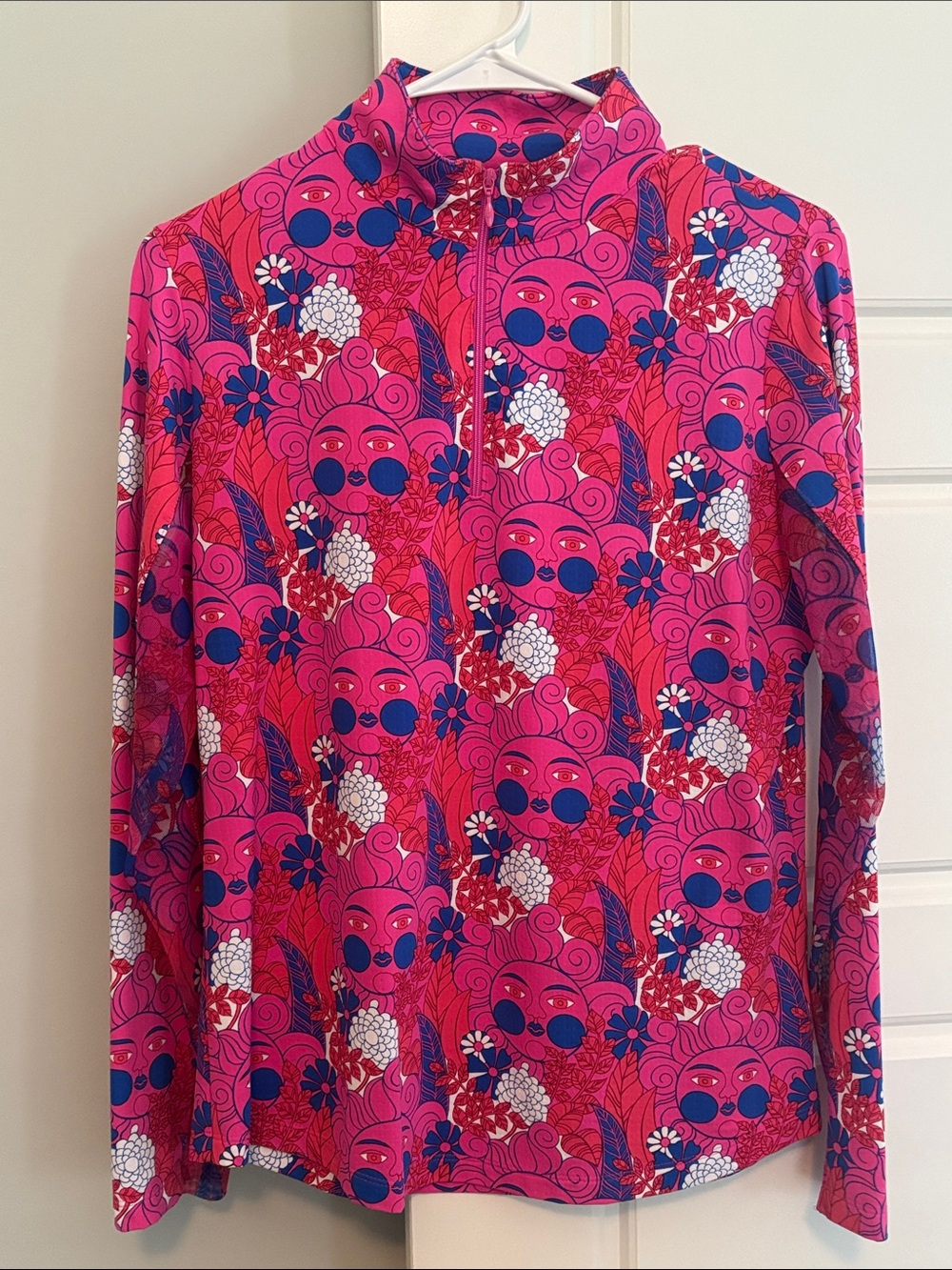 IBKUL Women's Hot Pink Floral Graphic Ski Jacket